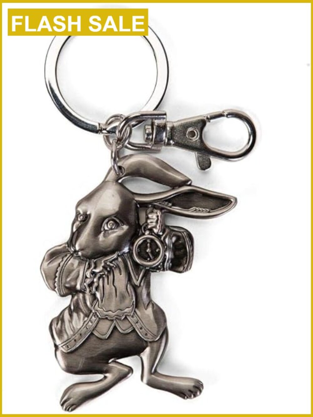 Alice in Wonderland Pewter Key Ring Keychain Lobster Clasp